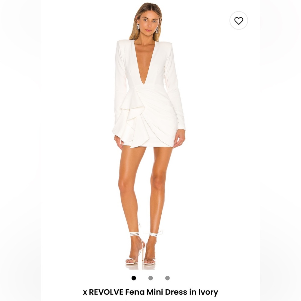 NWT Michael Costello x Revolve Fena Mini Dress in Ivory size Medium